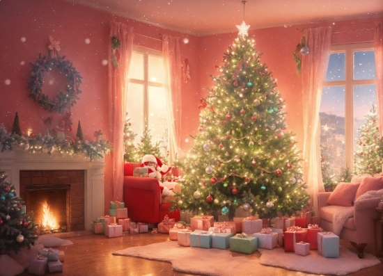 Christmas Tree, Property, Light, Plant, Christmas Ornament, Decoration