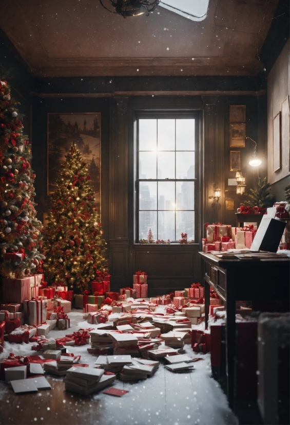 Christmas Tree, Property, Light, Window, Decoration, Lighting
