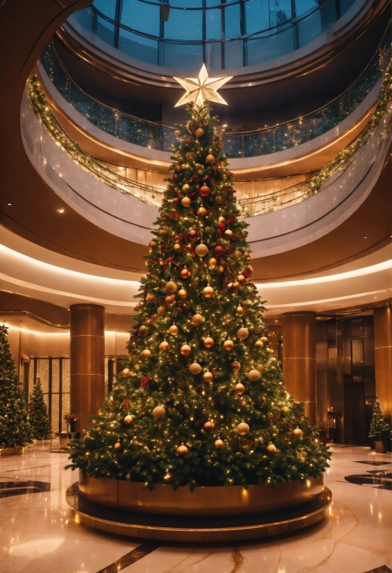 Christmas Tree, Property, Photograph, Plant, Building, Christmas Ornament
