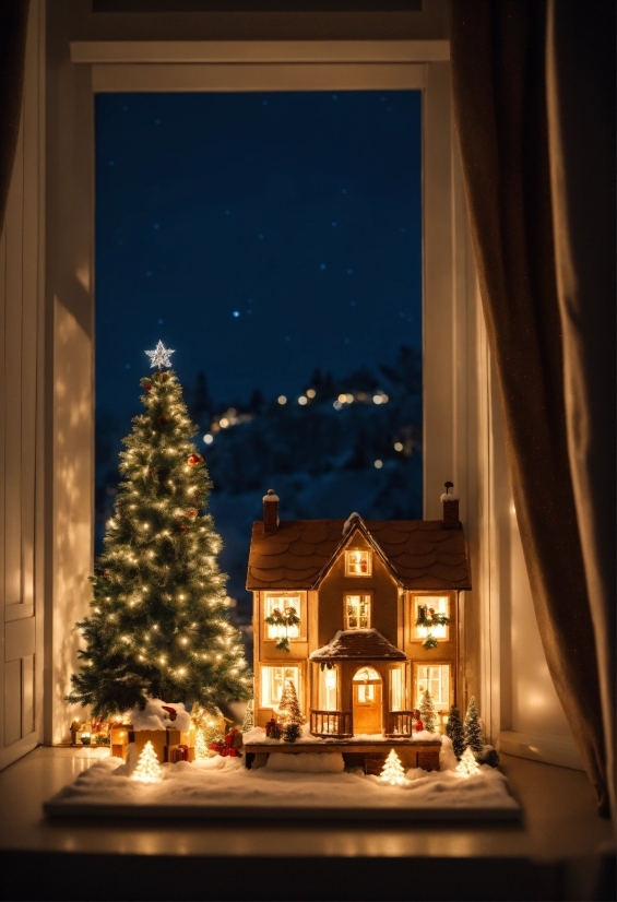 Christmas Tree, Property, Plant, Building, Sky, Tree