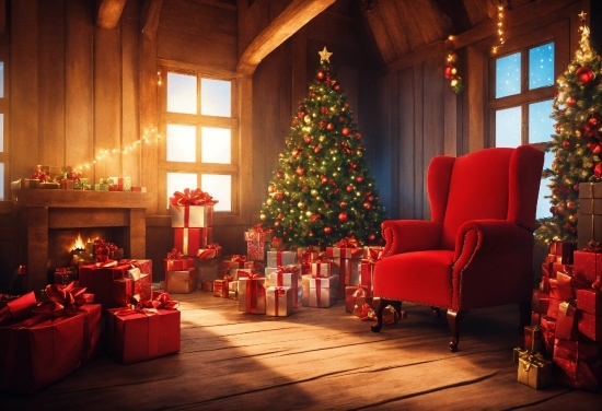 Christmas Tree, Property, Window, Christmas Ornament, Decoration, Light