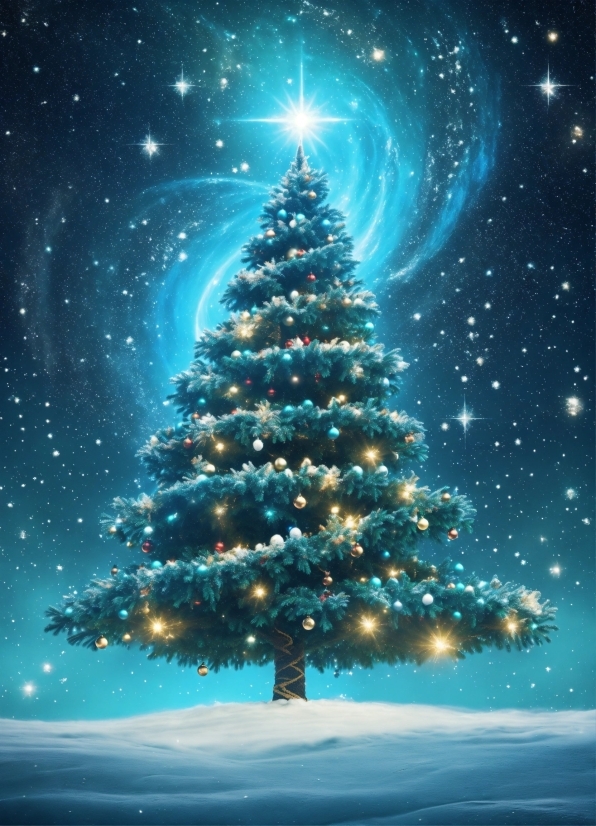 Christmas Tree, Sky, Atmosphere, World, Light, Tree
