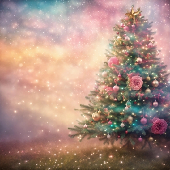 Christmas Tree, Sky, Christmas Ornament, Plant, Larch, Tree