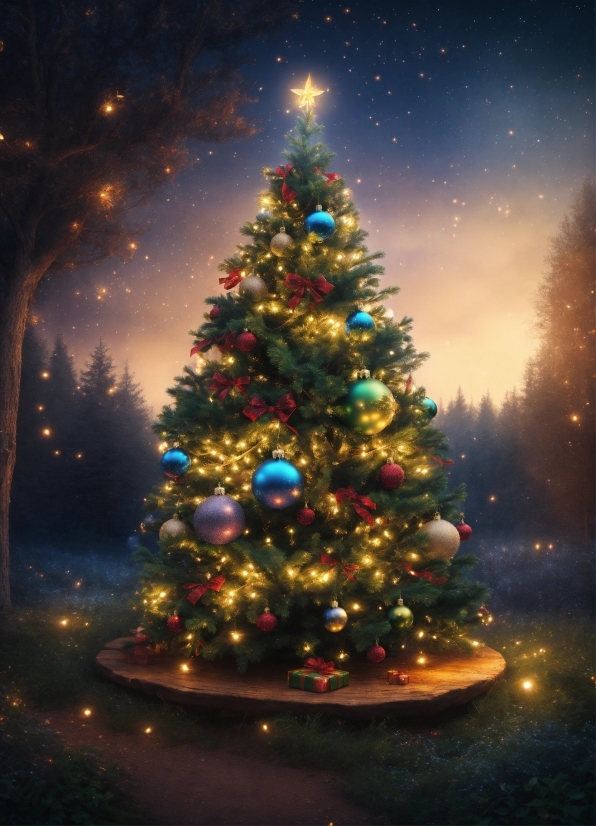 Christmas Tree, Sky, Christmas Ornament, World, Natural Environment, Tree