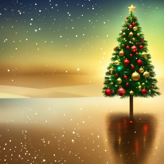 Christmas Tree, Sky, Plant, Christmas Ornament, Nature, Tree