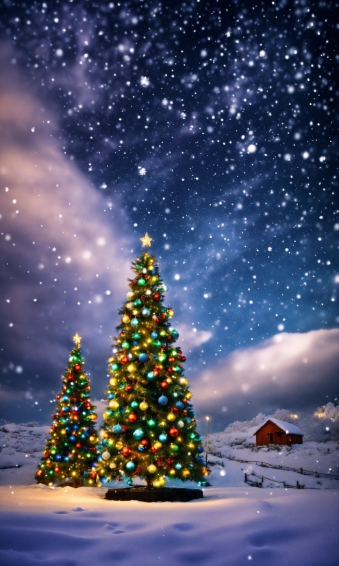 Christmas Tree, Sky, Plant, Tree, Nature, World