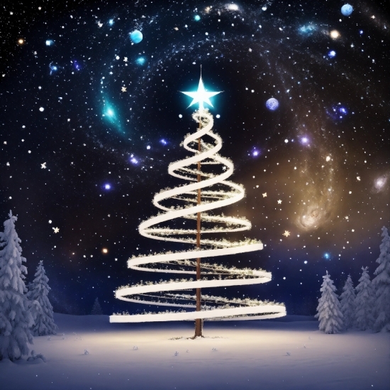 Christmas Tree, Sky, Plant, World, Christmas Ornament, Nature