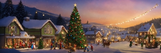 Christmas Tree, Sky, Snow, Nature, Tree, Christmas Ornament