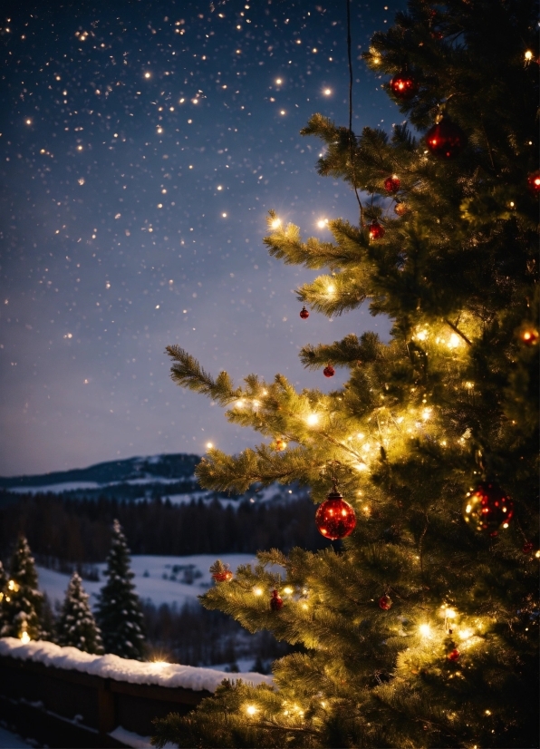Christmas Tree, Sky, Tree, Nature, Christmas Ornament, Branch