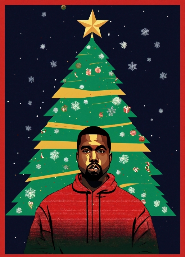 Christmas Tree, Sleeve, Christmas Ornament, Red, Holiday Ornament, Art