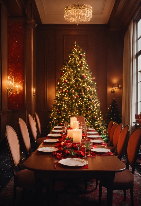 Christmas Tree, Table, Furniture, Christmas Ornament, Decoration, Plant