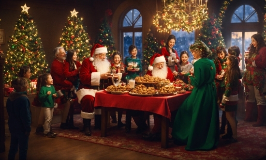 Christmas Tree, Table, Window, Lighting, Decoration, Christmas Decoration