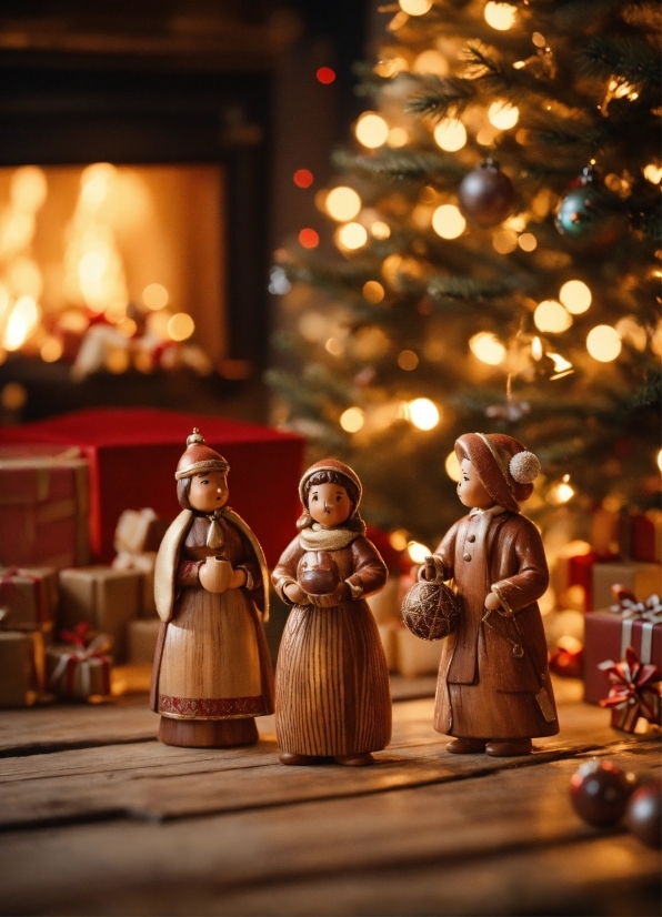 Christmas Tree, Toy, Wood, Window, Plant, Christmas Decoration