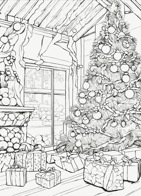Christmas Tree, White, Botany, Organism, Architecture, Art