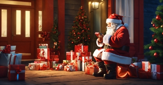 Christmas Tree, Window, Christmas Ornament, Lap, Christmas Decoration, Santa Claus