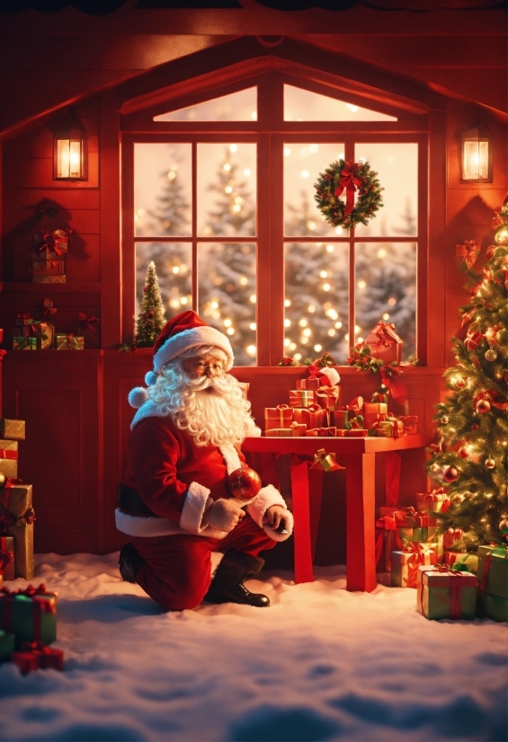 Christmas Tree, Window, Christmas Ornament, Light, Interior Design, Christmas Decoration
