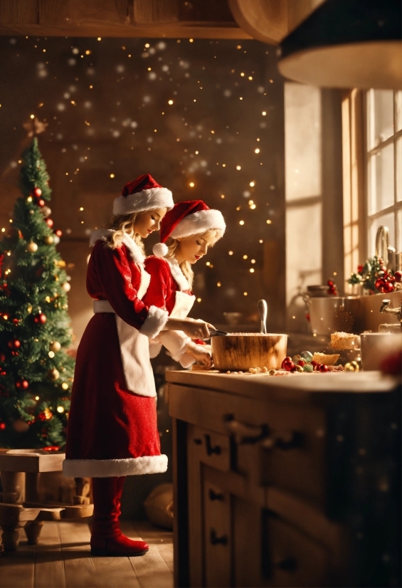 Christmas Tree, Window, Hat, Interior Design, Christmas, Christmas Decoration