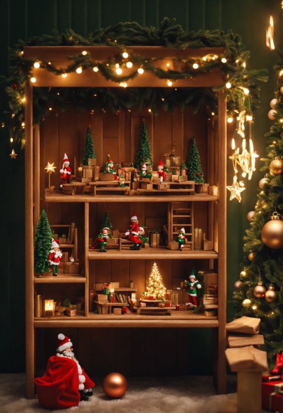 Christmas Tree, Window, Light, Christmas Ornament, Plant, Lighting