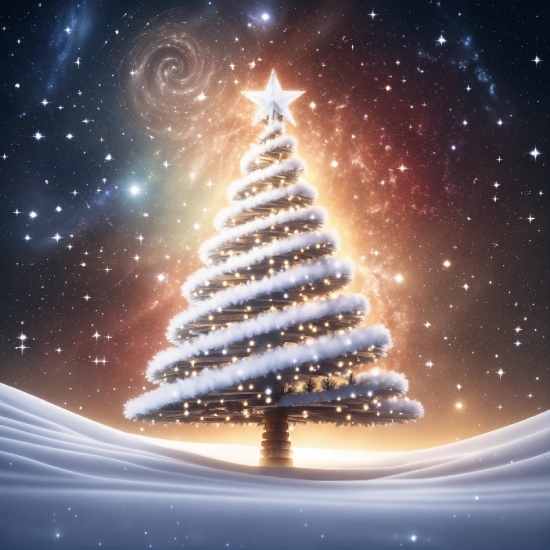 Christmas Tree, World, Nature, Astronomical Object, Star, Midnight