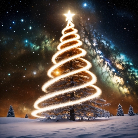 Christmas Tree, World, Plant, Light, Nature, Branch