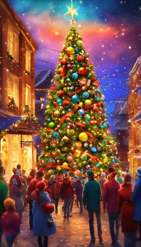 Clothing, Christmas Tree, Christmas Ornament, World, Plant, Christmas Decoration