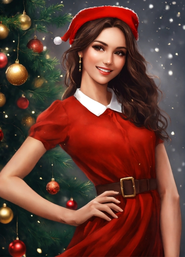 Clothing, Lip, Smile, Christmas Tree, Fashion, Sleeve