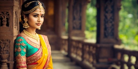 Clothing, Smile, Flash Photography, Temple, Happy, Sari