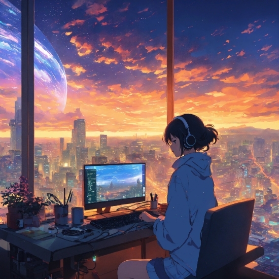 Cloud, Sky, Computer, Daytime, Personal Computer, Computer Monitor