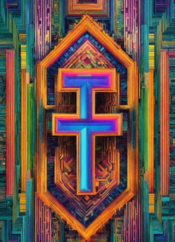 Colorfulness, Wood, Purple, Fixture, Religious Item, Symmetry