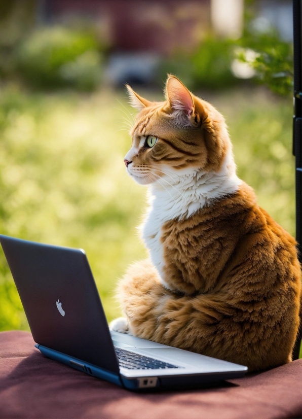 Computer, Cat, Laptop, Personal Computer, Netbook, Carnivore