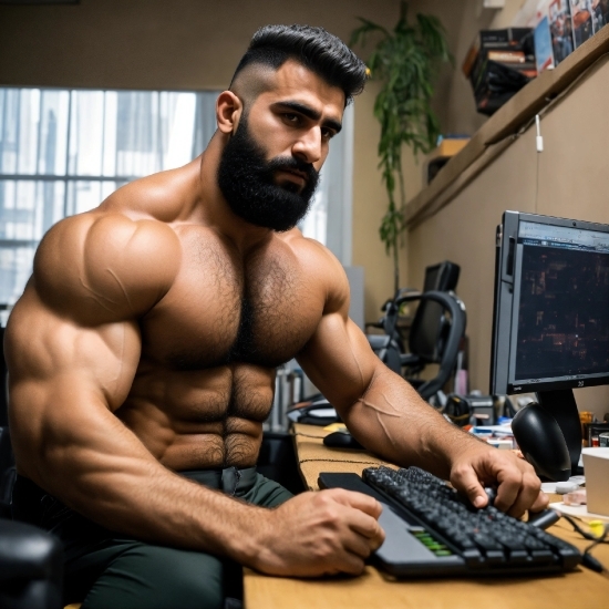 Computer, Computer Keyboard, Personal Computer, Muscle, Table, Peripheral