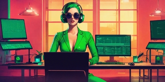 Computer, Green, Sunglasses, Vision Care, Lighting, Goggles