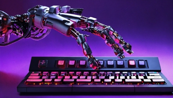 Computer, Personal Computer, Computer Keyboard, Purple, Peripheral, Input Device
