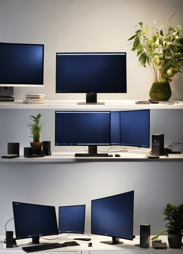 Computer, Personal Computer, Computer Monitor, Plant, Property, Computer Desk