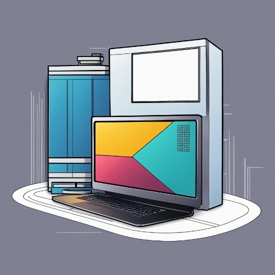 Computer, Personal Computer, Laptop, Rectangle, Art, Font