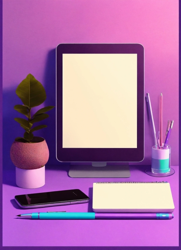 Computer, Personal Computer, Output Device, Purple, Peripheral, Computer Monitor