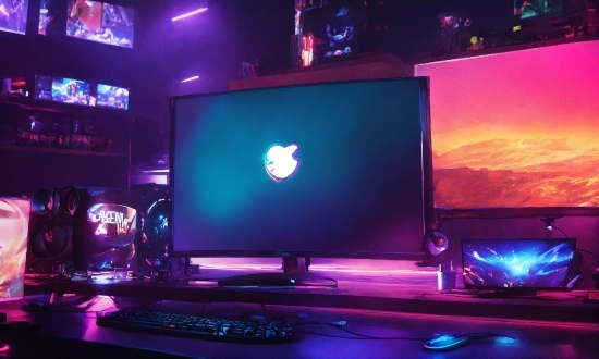 Computer, Personal Computer, Peripheral, Purple, Output Device, Blue