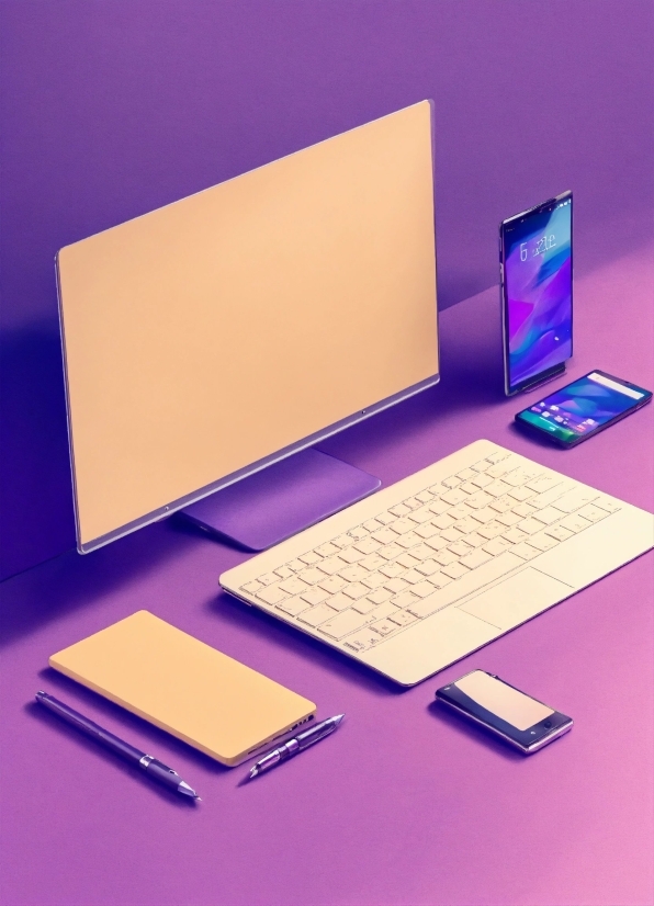 Computer, Purple, Personal Computer, Netbook, Output Device, Space Bar