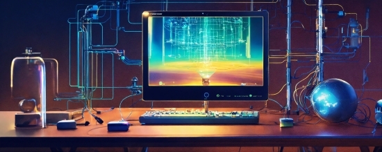 Computer, Table, Personal Computer, Computer Monitor, Computer Keyboard, Peripheral