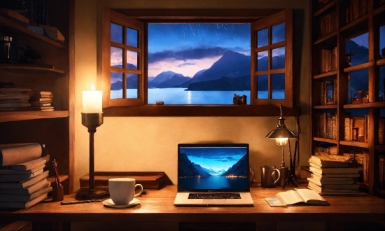 Computer, Table, Personal Computer, Furniture, Property, Sky