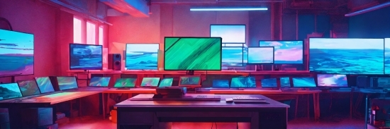 Computer, Table, Personal Computer, Peripheral, Entertainment, Interior Design