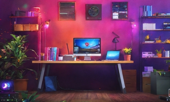 Computer, Table, Personal Computer, Property, Furniture, Desk