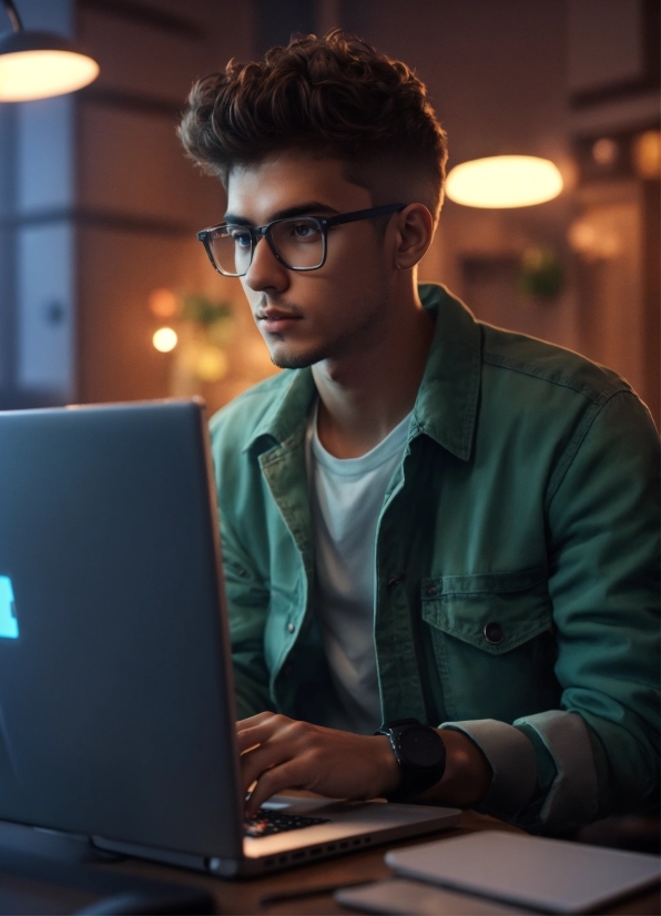 Copyright Free Images For Youtube Thumbnail, Glasses, Computer, Hand, Arm, Laptop