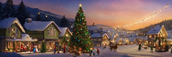 Cowboy Hat Clipart, Christmas Tree, Sky, Snow, Nature, Tree