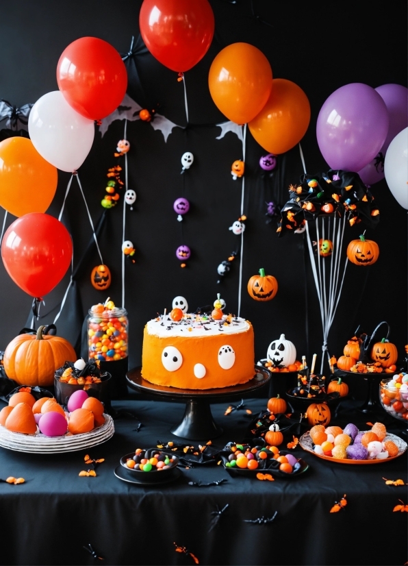 Decoration, Balloon, Orange, Party Supply, Cake Decorating, Entertainment