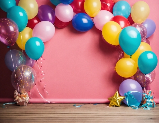Decoration, Balloon, Pink, Party Supply, Aqua, Magenta