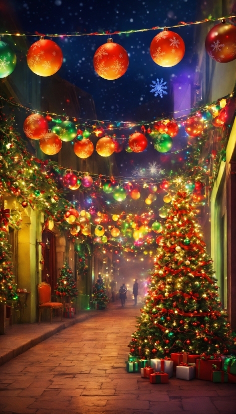 Decoration, Photograph, Light, Nature, Lighting, Christmas Tree