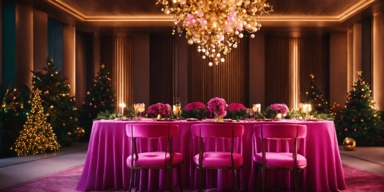 Decoration, Table, Furniture, Light, Chair, Purple