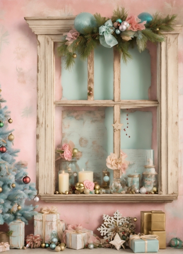 Decoration, White, Blue, Green, Christmas Tree, Christmas Ornament