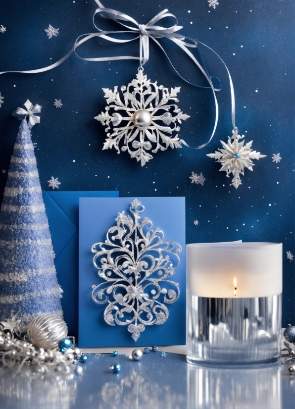 Decoration, White, Light, Azure, Blue, Christmas Ornament